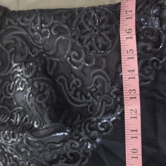 Tadashi Shoji  "Allyson" Navy  Embroidery Bodice Evening Gown 14 New With Tags - Picture 15 of 15